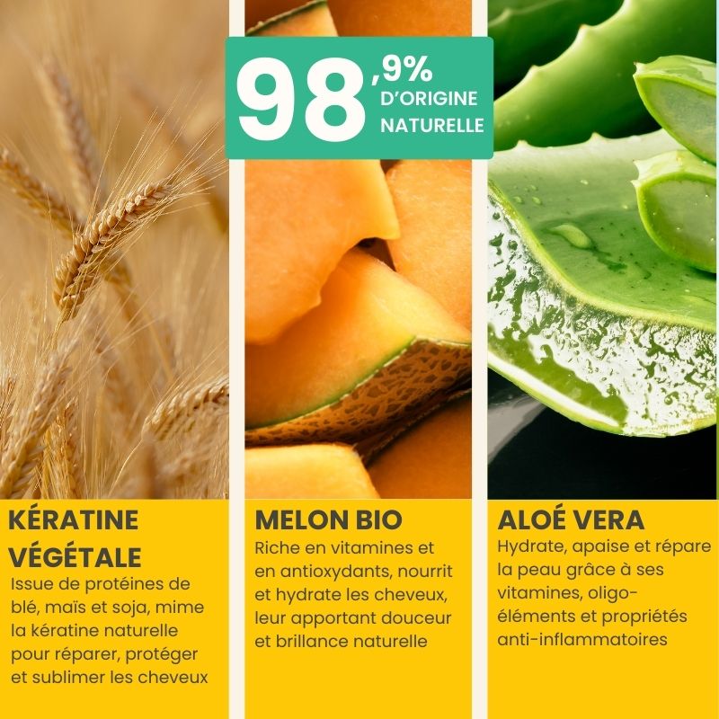 Masque cheveux 3-en-1 hydratant et démêlant